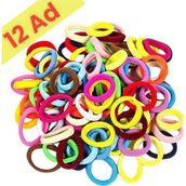 12'Li Renkli 6 Cm Esnek Lastik Saç Tokası