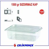 1500 gr. Plastik Sızdırmaz Kap 100 Adet