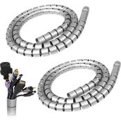 16 mm Gri 1 Metre Spiral Kablo Toplayıcı, Boru Tipi Kablo Düzenleyici (2 Adet)