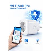 16A Akım Korumalı Wifi Akıllı Priz Smartlife Uyumlu Android İos Telefon Kontrollü Enerji Takipli