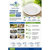 17 cm 100 Adet Köpük Tabak