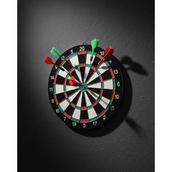 17 Inç Dart Tahtası Sağlam Ahşap Gövde ve Metal Iğneli Dart Okları - Lisinya