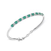 2.10 Ct Pırlantalı Markiz Zümrüt Bilezik