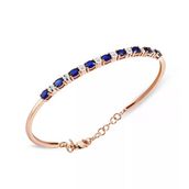 2.10 Ct Pırlantalı Oval Rose Safir Bilezik