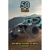 2.4ghz Metal Gövde Led Farlı 4x4 4wd 50km Hız Yapan Uzaktan Kumandalı Rc Araba
