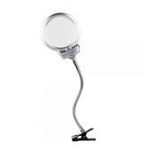 2.5x130 Mm 5x24 Mm Led Aydınlatmalı Büyüteç,masa Üstü Metal Hortum Mandallı-mg15124-c