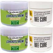 2 Adet Çörek Otu Kremi Büyük Boy 150 ml Krem + 2 Adet Bee Cure Krem 150 ml / Kas Diz Dirsek Sırt Bel Iskelet Agrilarina Masaj Seti - 2ye2