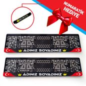 2 Adet Kişiye Özel Plakalık Çerçevesi