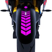 2 Adet Sport Motosiklet Çamurluk Gül Pembesi Kask Sticker