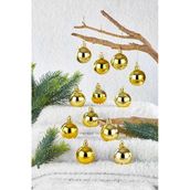 2 Adet Yılbaşı Süsü Metalize Top Gold 4 Cm 12'Li