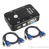 2 PORT USB KVM Switch 2 PC KASA TEK KONTROL + 2 ADET VGA KABLO