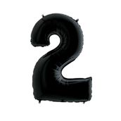 2 Rakam Siyah 100 cm Folyo Balon