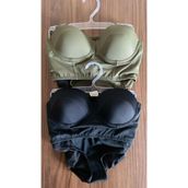2 Renk 1 Paket Haki -siyah 2 Yüksek Bel Bikini Takımı
