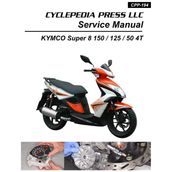 2008-2015 KYMCO Super 8 150 125 50 4T Cyclepedia Printed Scooter Service Manual
