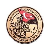 203 Filo Bi Arkadaşı Alıp Çıkıcaktık Deri Peç - Arma - Askeri Patch
