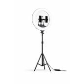 22 İnç Profesyonel Ring Light – 3 Telefon Tutuculu, 3 Işık Modlu, Kademesiz Parlaklık Ayarlı, Çift USB Çıkışlı, 5m Uzaktan Kumandalı, Metal Tripodlu LED Stüdyo Aydınlatma Sistemi