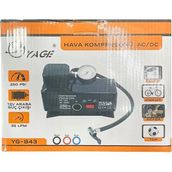 220 Volt-12 Volt 250 Psi Kompresör Lastik Hava Şişirme Oto Pompası Fişli Ve Çakmaklı Yage-843 (2)
