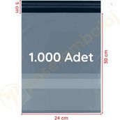 24X30+5 cm (24X35) Cepli Kargo Poşeti 1.000 Adet - 1000 Adet