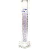 250ML Cam Mezür Uzun Form Mavi Skala - Ahşap