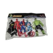 2Kids 2156-P5 Hulk Ironman Captain America Spider Man Batman 5'li Süper Kahramanlar Pvc Oyun Seti