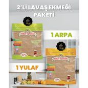 2'li Paket (1 Paket Ekşi Hamurlu Yulaf Lavaş Ekmeği - 1 Paket Ekşi Hamurlu Arpa Lavaş Ekmeği) - 2 Adet