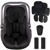 2'si 1 arada Bebek Oto Koltuğu Ekleme Baş ve Vücut Destek Seti, 3 Ekstra Kayış Pedli Carseat için Geri Dönüşümlü Yenidoğan Ekleme, Yumuşak Bebek Arabası Minderi Yastık İçi Erkek Kız Çocuk Arabası için