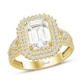 3.5 Karat Görünümlü Baget Kesim Sarı Altın Yüzük
