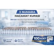 3 Numara Hacamat Kupası 100 Adet Vakumlu Kupa Bardak Dayanıklı Plastik Manuel Hacamat Kabı