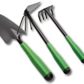 3 Parça Bahçe Seti - Çapa Tırmık Kazma Set