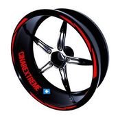 3 Parça Tasarımlı Bayrak Kırmızı Jant Şeridi Sticker Çınar Extreme
