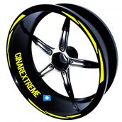 3 Parça Tasarımlı Floresan Sarı Jant Şeridi Sticker Çınar Extreme