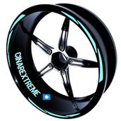 3 Parça Tasarımlı Nane Yeşili Jant Şeridi Sticker Çınar Extreme