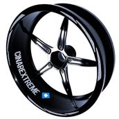 3 Parça Tasarımlı Yaldızlı Gümüş Jant Şeridi Sticker Çınar Extreme