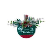 30 cm Yılbaşı Kapı Süsü | Christmas Kapı Dekoru | Çam Ağacı ve Kar Tanesi Temalı (geyik)
