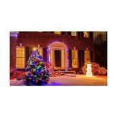 30 Metre Fişli Rgb LED Işık Noel Yılbaşı Ağacı Işığı LED Ampül Çam Ağacı Balkon Merdiven Salon Yada Oda Süslemelerinde Kullanıma Uygun 220V Prizden Enerjisini Alır