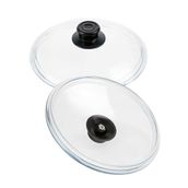 30cm Tencere ve Tavalar için Cam Tencere Kapağı Yüksek Isıya Ocak + Fırına Dayanıklı Pyrex Cam Kapak