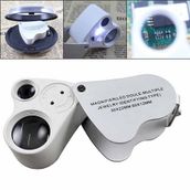30x Büyütme Lup Mercek Metal Led Işıklı Lup Büyüteç Mücevher, Kuyumcu, Saat Telefon Tamir Büyüteci