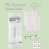 3108 4 Adet Yedek Rulo Renkli Kedi Köpek Tüy Toplayıcı Rulo