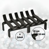 36 cm x 32 cm 6 Çubuklu Ekstra Şömine Izgarası Dar Gözlü Izgara