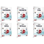 3D Yayınları 6 Kitap Bir Arada TYT Tüm Dersler Soru Bankası Seti