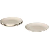 4 Adet Tabak Seti Parlak Bej Renk 26 Cm, 4 Adet, Stoneware Yuvarlak Tabak Seti