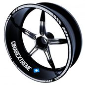 4 Parçalı Kesikli Tasarımlı Reflektif Gri Jant Şeridi Sticker Çınar Extreme