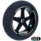 4 Parçalı Keskin Jant Şeridi Sticker Reflektif & Floresan Renkler Çınar Extreme