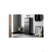 4 Raflı Metal Ayakkabılık | Siyah | Ayakkabı Rafı | Rehome