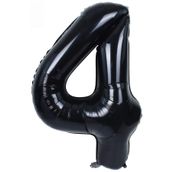 4 Rakam Siyah 100 cm Folyo Balon