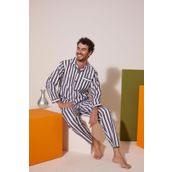 4007 Erkek Apaj Yaka Önden Düğmeli Gaffur Pijama Takım