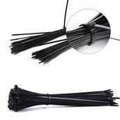 4,8x250 mm Siyah 25cm Kablo Bağı Plastik Cırt Kelepçe Toplayıcı-100 Adet