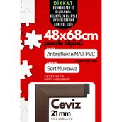 48x68 Ceviz Pvcli Postersiz Puzzle Çerçevesi