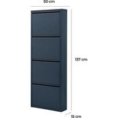 4'lü Metal Ayakkabılık - Antrasit