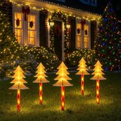 5 adet Açık Güneş Bahçe Işıkları Yılbaşı Süsü Yılbaşı Ağacı Süsü IP44 su geçirmez kar tanesi noel süsleri Yapay Noel Dekoru